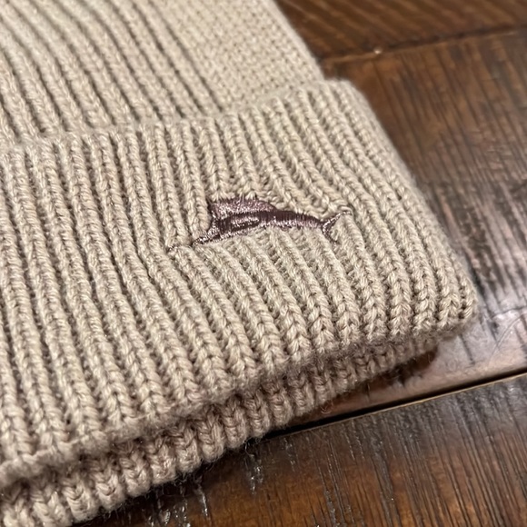 NEW❄️Tommy Bahama Merino Wool Blend Tan Hat Genuine Leather Gloves set S/M $120 - Picture 10 of 12
